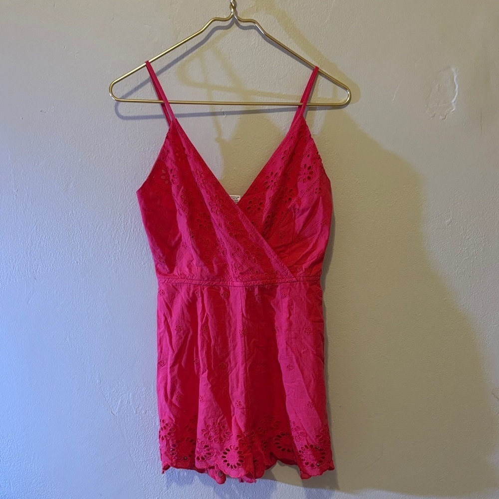 Japna Pink Lace Detail Romper